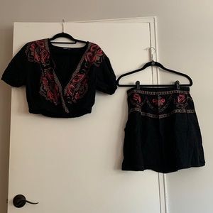 Skirt and crop top set